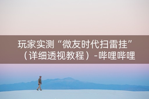 玩家实测“微友时代扫雷挂”（详细透视教程）-哔哩哔哩