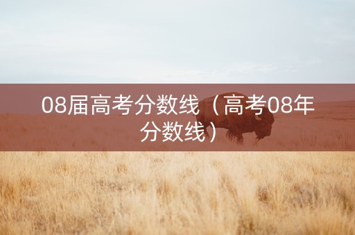 08届高考分数线（高考08年分数线）