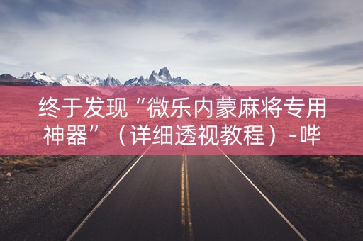 终于发现“微乐内蒙麻将专用神器”（详细透视教程）-哔哩哔哩