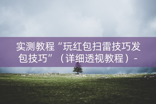 实测教程“玩红包扫雷技巧发包技巧”（详细透视教程）-哔哩哔哩