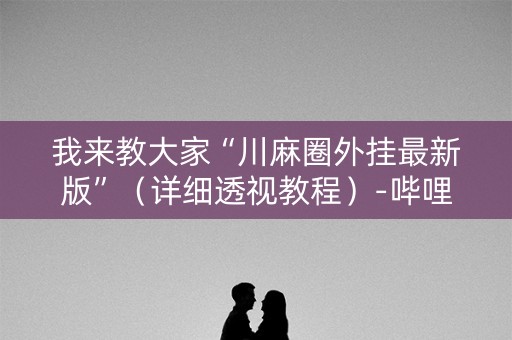 我来教大家“川麻圈外挂最新版”（详细透视教程）-哔哩哔哩