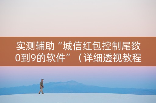 实测辅助“城信红包控制尾数0到9的软件”（详细透视教程）-哔哩哔哩