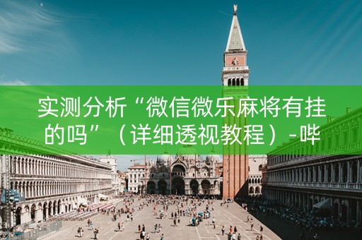 实测分析“微信微乐麻将有挂的吗”（详细透视教程）-哔哩哔哩
