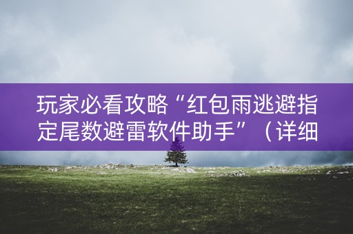 玩家必看攻略“红包雨逃避指定尾数避雷软件助手”（详细透视教程）-哔哩哔哩