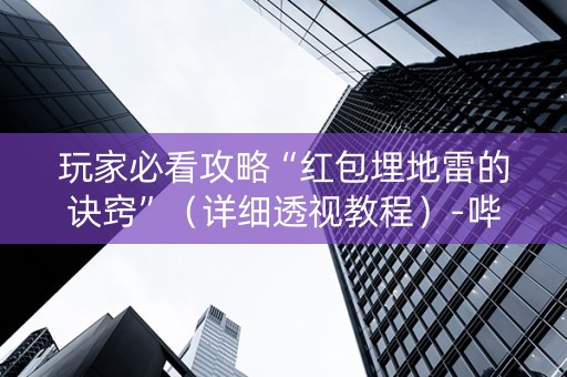 玩家必看攻略“红包埋地雷的诀窍”（详细透视教程）-哔哩哔哩