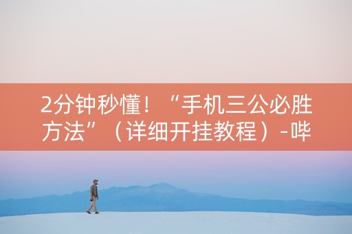 2分钟秒懂！“手机三公必胜方法”（详细开挂教程）-哔哩哔哩
