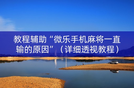 教程辅助“微乐手机麻将一直输的原因”（详细透视教程）-哔哩哔哩