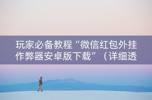 玩家必备教程“微信红包外挂作弊器安卓版下载”（详细透视教程）-哔哩哔哩