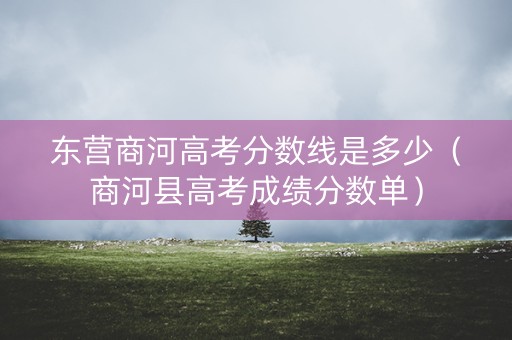 东营商河高考分数线是多少（商河县高考成绩分数单）