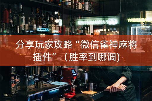 分享玩家攻略“微信雀神麻将插件”（胜率到哪调)