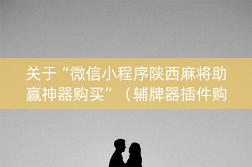 关于“微信小程序陕西麻将助赢神器购买”（辅牌器插件购买)