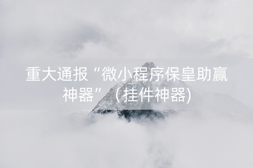 重大通报“微小程序保皇助赢神器”（挂件神器)