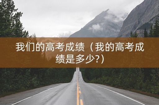 我们的高考成绩（我的高考成绩是多少?）