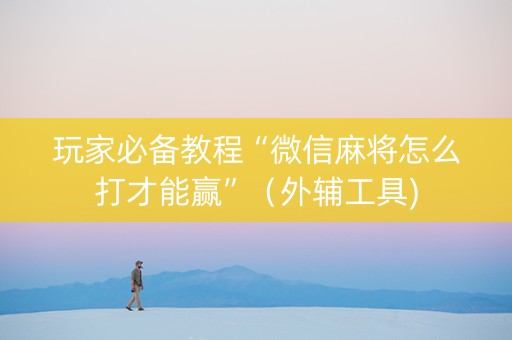 玩家必备教程“微信麻将怎么打才能赢”（外辅工具)