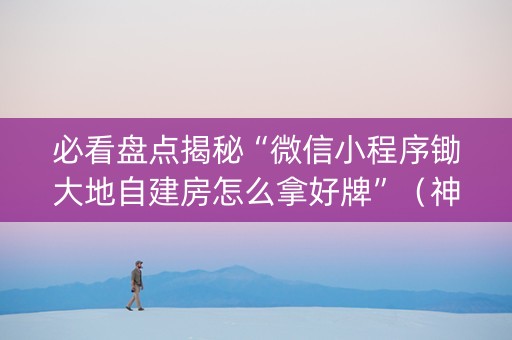必看盘点揭秘“微信小程序锄大地自建房怎么拿好牌”（神器最新免费)