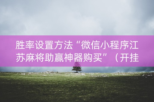 胜率设置方法“微信小程序江苏麻将助赢神器购买”（开挂辅助器脚本)
