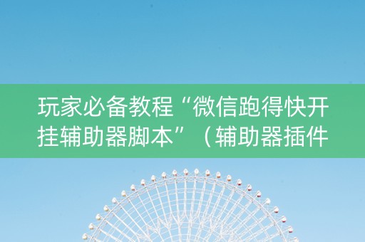 玩家必备教程“微信跑得快开挂辅助器脚本”（辅助器插件)