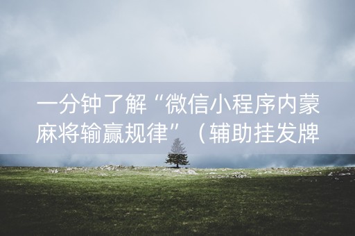 一分钟了解“微信小程序内蒙麻将输赢规律”（辅助挂发牌规律)