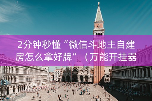 2分钟秒懂“微信斗地主自建房怎么拿好牌”（万能开挂器)