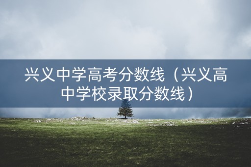 兴义中学高考分数线（兴义高中学校录取分数线）