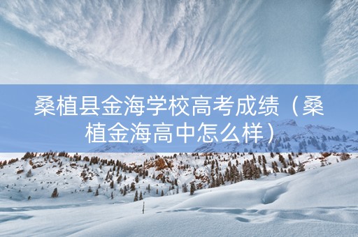 桑植县金海学校高考成绩（桑植金海高中怎么样）