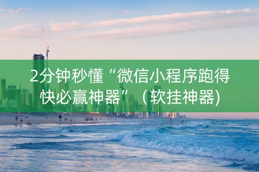 2分钟秒懂“微信小程序跑得快必赢神器”（软挂神器)