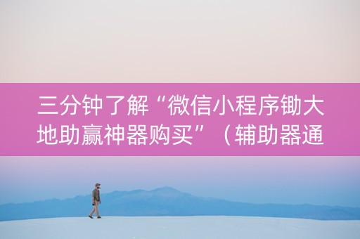 三分钟了解“微信小程序锄大地助赢神器购买”（辅助器通用版)