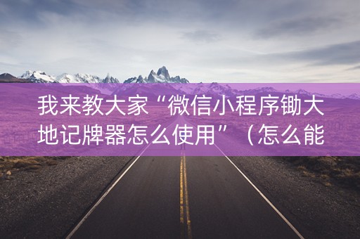 我来教大家“微信小程序锄大地记牌器怎么使用”（怎么能让牌好一点)