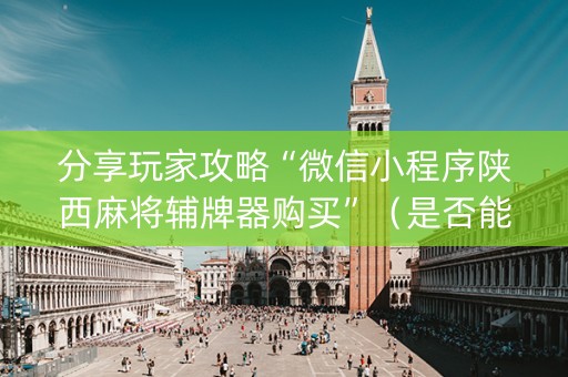 分享玩家攻略“微信小程序陕西麻将辅牌器购买”（是否能开挂)