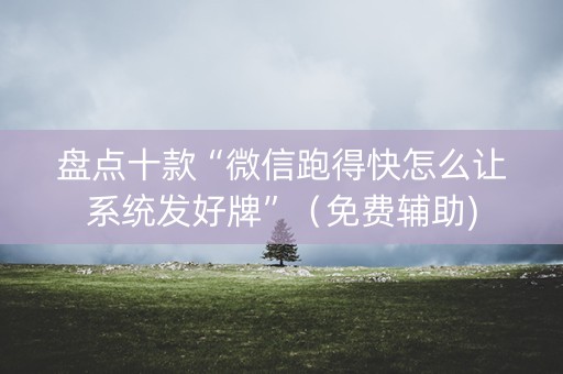盘点十款“微信跑得快怎么让系统发好牌”（免费辅助)