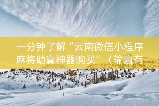 一分钟了解“云南微信小程序麻将助赢神器购买”（输赢有什么规律)