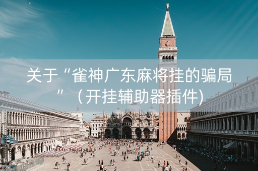 关于“雀神广东麻将挂的骗局”（开挂辅助器插件)