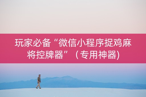 玩家必备“微信小程序捉鸡麻将控牌器”（专用神器)