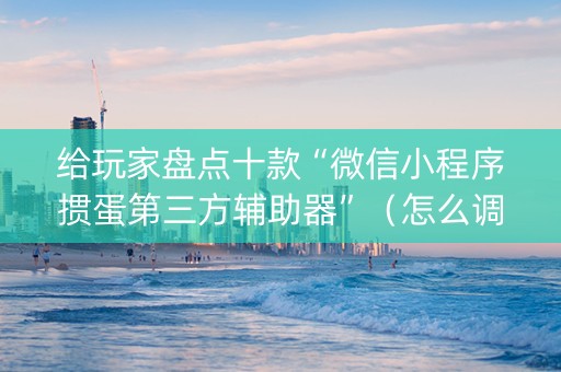 给玩家盘点十款“微信小程序掼蛋第三方辅助器”（怎么调胜率)