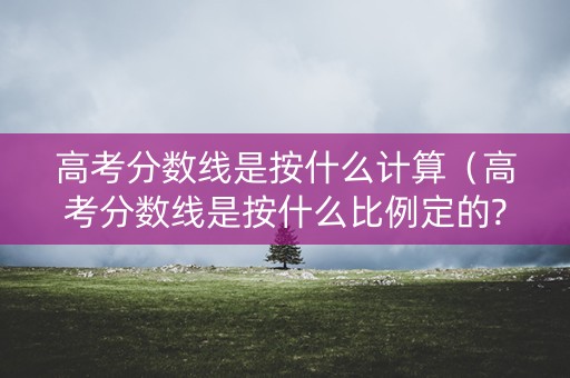 高考分数线是按什么计算（高考分数线是按什么比例定的?）