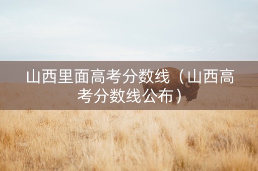 山西里面高考分数线（山西高考分数线公布）