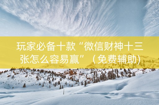 玩家必备十款“微信财神十三张怎么容易赢”（免费辅助)