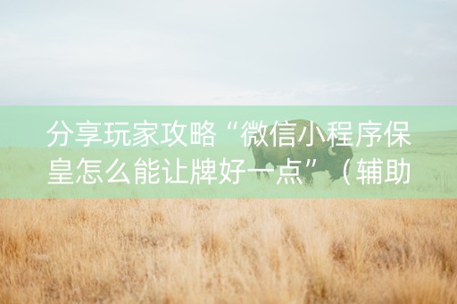 分享玩家攻略“微信小程序保皇怎么能让牌好一点”（辅助挂发牌规律)