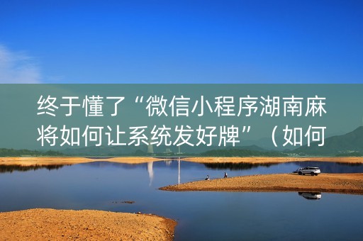 终于懂了“微信小程序湖南麻将如何让系统发好牌”（如何让系统发好牌)