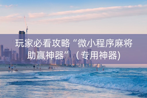 玩家必看攻略“微小程序麻将助赢神器”（专用神器)