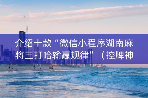 介绍十款“微信小程序湖南麻将三打哈输赢规律”（控牌神器)