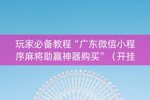 玩家必备教程“广东微信小程序麻将助赢神器购买”（开挂辅助器插件)
