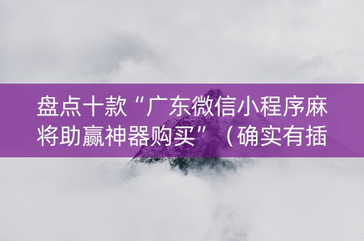 盘点十款“广东微信小程序麻将助赢神器购买”（确实有插件吗)