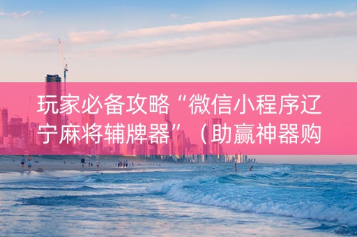 玩家必备攻略“微信小程序辽宁麻将辅牌器”（助赢神器购买)