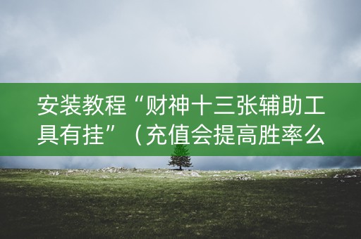 安装教程“财神十三张辅助工具有挂”（充值会提高胜率么)