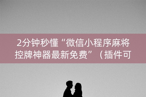 2分钟秒懂“微信小程序麻将控牌神器最新免费”（插件可信吗)