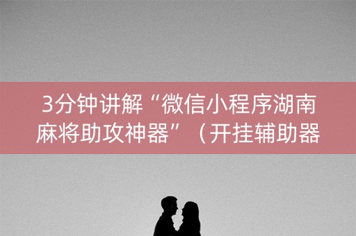 3分钟讲解“微信小程序湖南麻将助攻神器”（开挂辅助器脚本)