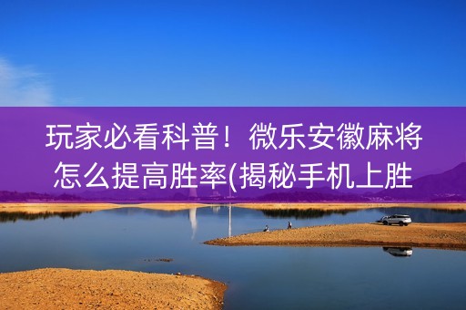 玩家必看科普！微乐安徽麻将怎么提高胜率(揭秘手机上胜率到哪调)