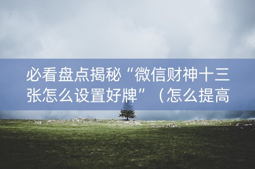 必看盘点揭秘“微信财神十三张怎么设置好牌”（怎么提高胜率)