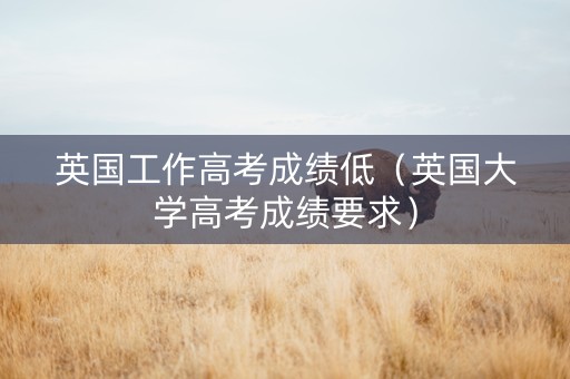 英国工作高考成绩低（英国大学高考成绩要求）
